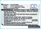 ZTE V190 Replacement Battery, 3.7V, 600mAh, Li-ion 5
