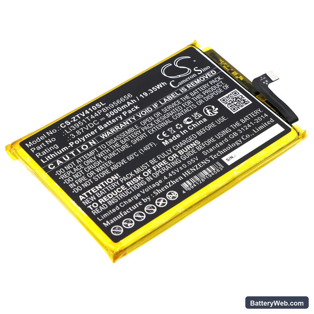 ZTE Blade V40 Replacement Battery, 3.87V, 5000mAh, Li-Polymer 1