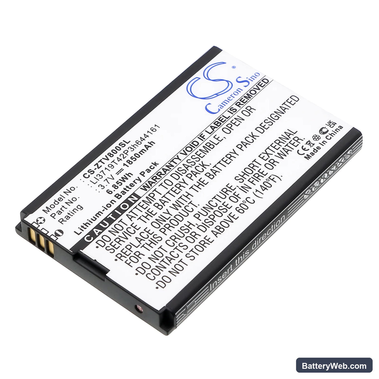Cricket Engage Replacement Battery, 3.7V, 1850mAh, Li-ion 1