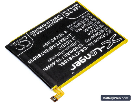ZTE Blade V8 Replacement Battery, 3.85V, 2700mAh, Li-Polymer 2