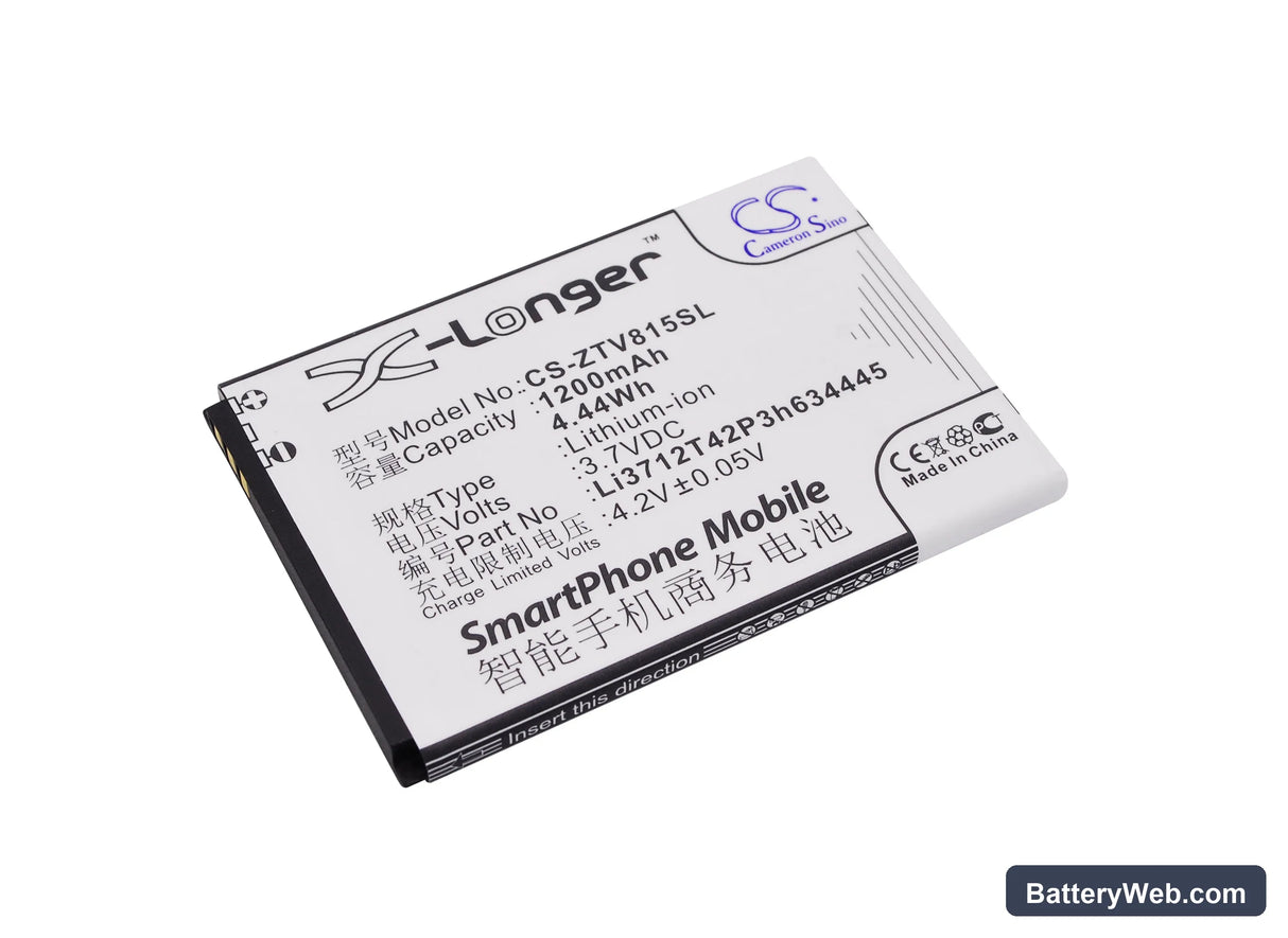 ZTE Blade C320 Replacement Battery, 3.7V, 1200mAh, Li-ion 1