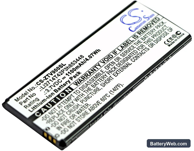 Amazing T3 Replacement Battery, 3.7V, 1100mAh, Li-ion 1