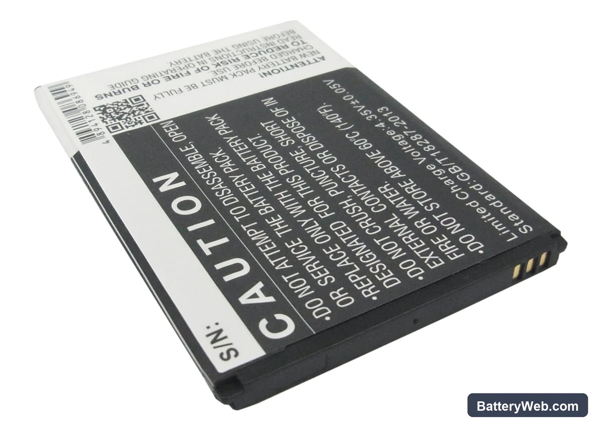 ZTE Vital Replacement Battery, 3.8V, 2500mAh, Li-ion 3