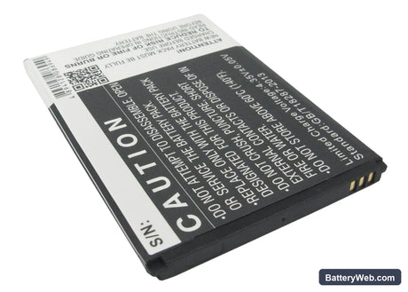 ZTE Vital Replacement Battery, 3.8V, 2500mAh, Li-ion 3