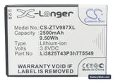 ZTE Vital Replacement Battery, 3.8V, 2500mAh, Li-ion 5