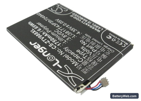 ZTE Grand S Replacement Battery, 3.8V, 1750mAh, Li-Polymer 2
