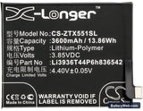 Nubia M2 Replacement Battery, 3.85V, 3600mAh, Li-Polymer 5