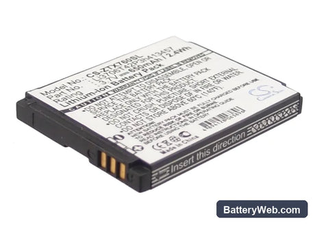 T-Mobile Vairy Touch Replacement Battery, 3.7V, 650mAh, Li-ion 1