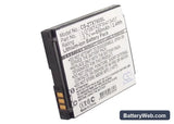 T-Mobile Vairy Touch Replacement Battery, 3.7V, 650mAh, Li-ion 5