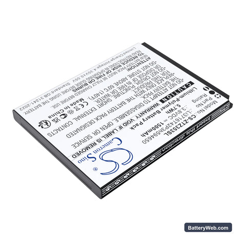 ZTE 353VL Replacement Battery, 3.8V, 1500mAh, Li-Polymer 2