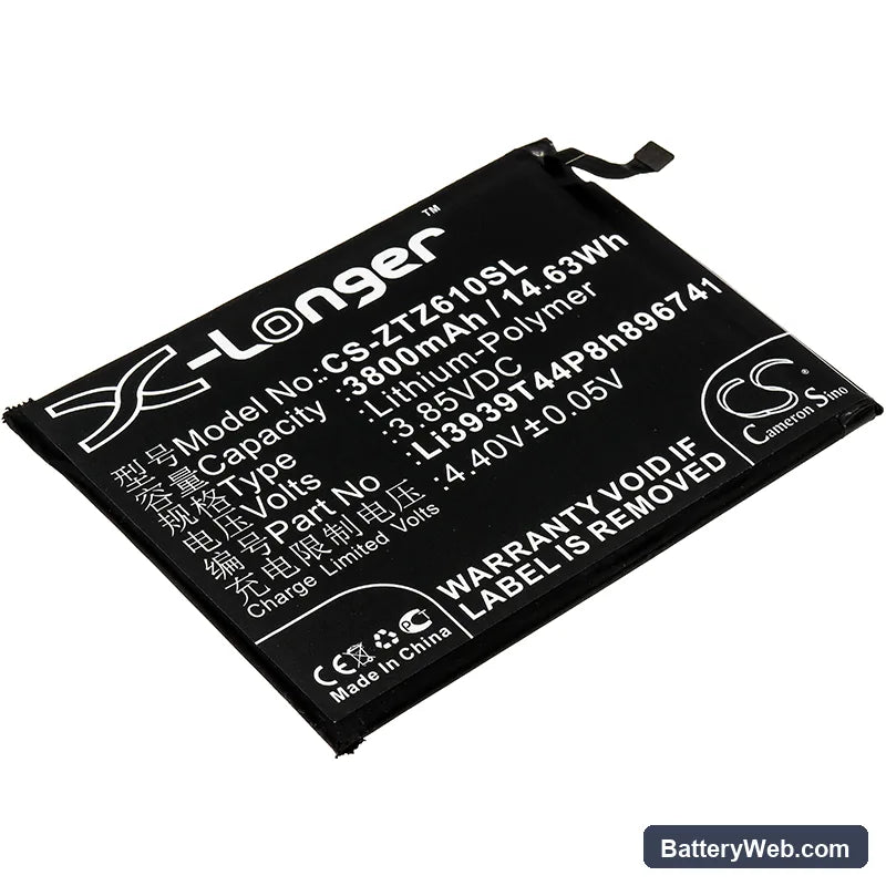 ZTE Blade Max View Replacement Battery, 3.85V, 3800mAh, Li-Polymer 1