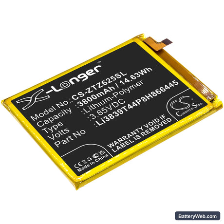 ZTE Blade 11 Prime 2020 Replacement Battery, 3.85V, 3800mAh, Li-Polymer 1
