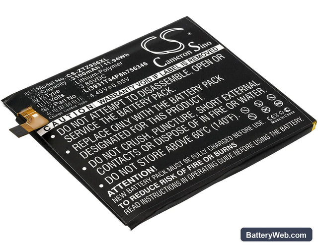 ZTE Axon 7 Replacement Battery, 3.85V, 3100mAh, Li-Polymer 1