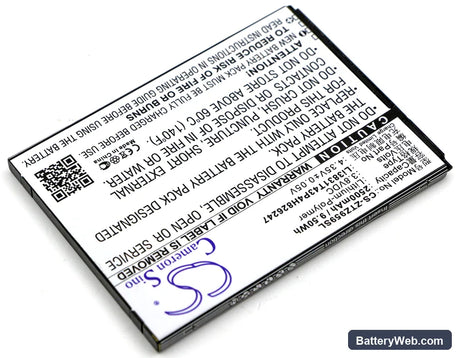 ZTE GRAND X 3 Replacement Battery, 3.8V, 2500mAh, Li-Polymer 2