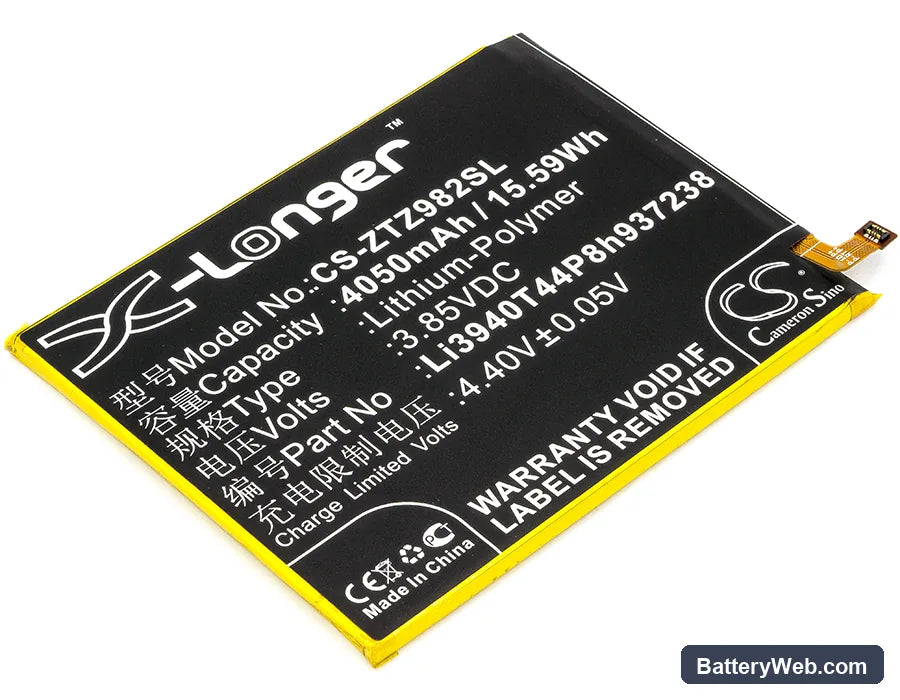 ZTE Blade Z Max Replacement Battery, 3.85V, 4050mAh, Li-Polymer 1
