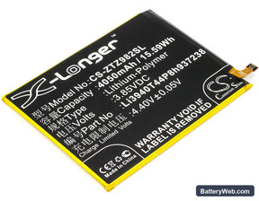 ZTE Blade Z Max Replacement Battery, 3.85V, 4050mAh, Li-Polymer 1
