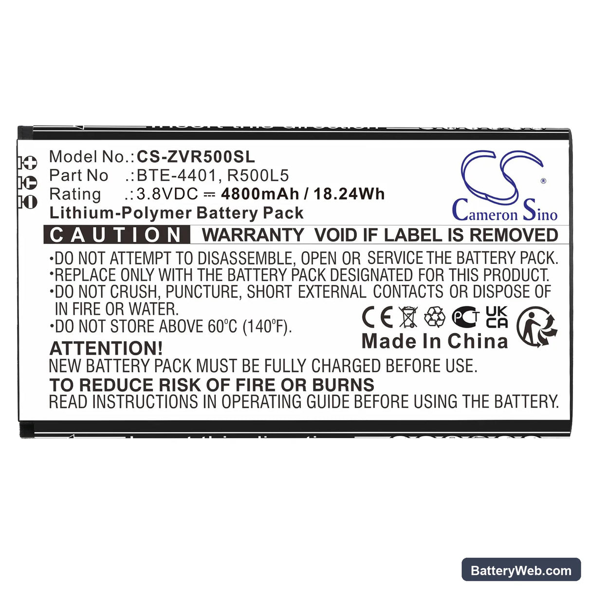 Verizon Orbic Speed 5G Replacement Battery, 3.8V, 4800mAh, Li-Polymer 3
