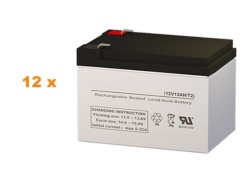 UPS12-12 UPS High Performance Replacement Battery Set - Set of 12