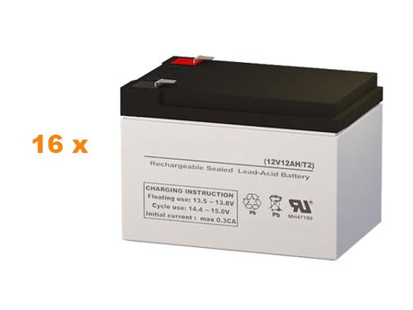 UPS12-12 UPS High Performance Replacement Battery Set - Set of 16