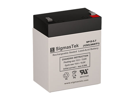 12 Volt 2.7 Amp Sealed Lead Acid High Performance Replacement Battery