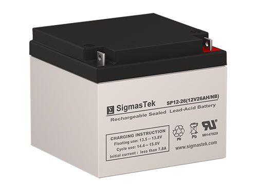 12 Volt 26 Amp High Capacity Security Alarm Replacement Battery