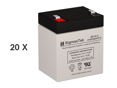 BS Battery B12-5 Compatible Replacement Battery Set - 20 Pack