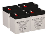 BS Battery B12-5 Compatible Replacement Battery Set - 4 Pack