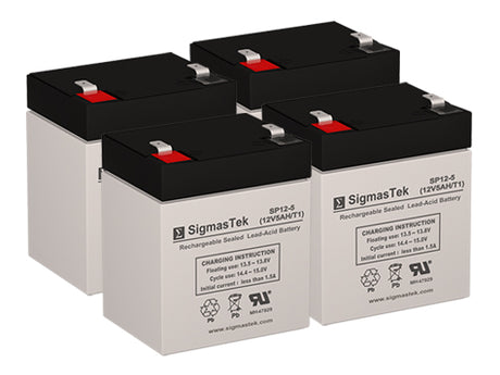 BS Battery B12-5 High Performance Replacement Battery Set - 4 Pack