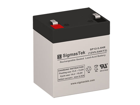 12 Volt 5.5 Amp Sealed Lead Acid High Performance Replacement Battery