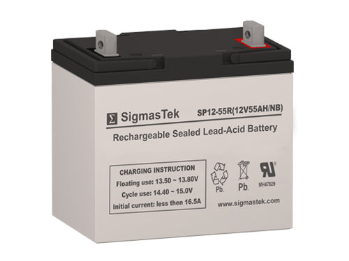 12 Volt 55 Amp NB Sealed Lead Acid Reverse Polarity Compatible Replacement Battery