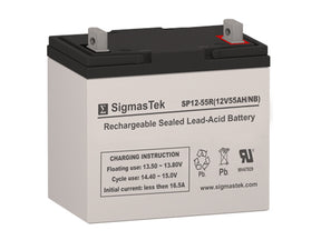 12 Volt 55 Amp NB Sealed Lead Acid Reverse Polarity Compatible Replacement Battery