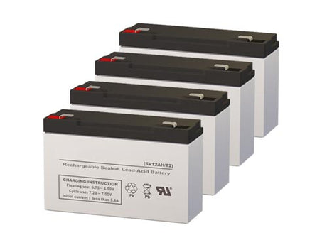 Streamlite/Maglite Lightbox Litebox 6V 12Ah F2 High-Performance Replacement Battery - 4-Pack
