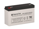 6 Volt 12 Amp F2 High Rate High Performance Compatible Replacement Sealed Lead Acid Battery