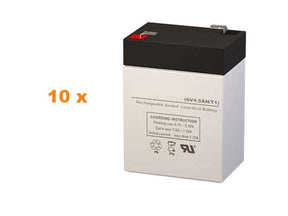 Hubbell 120255 6V 4.5Ah High Performance Replacement Battery - 10 Pack