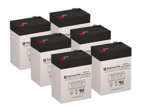 Hubbell 120255 6V 4.5Ah High Performance Replacement Batteries - 6 Pack