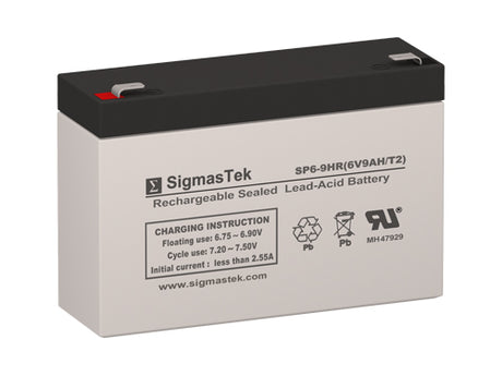 6V 9Ah F2 SLA High Performance Replacement Battery