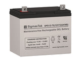 Universal Power UPG GEL 12V 75Ah Solar AGM SLA High Performance Replacement Battery