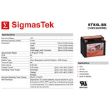 SigmasTek STX4L-BS High Performance Replacement Battery